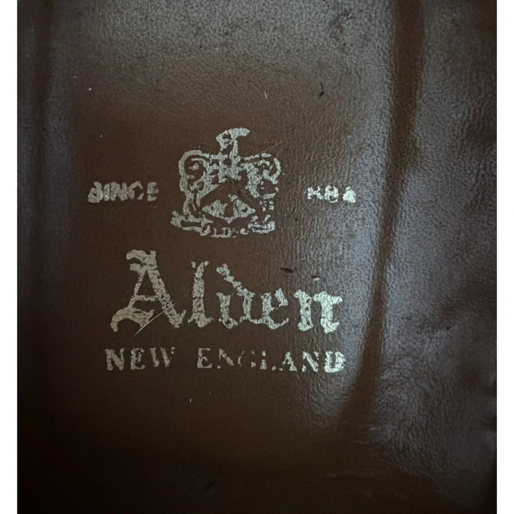 Alden New England Model 935 Black Calfskin Plain Toe Baltimore Oxfords Men 12B/D